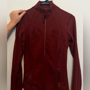 Lululemon Red front zip yoga jacket